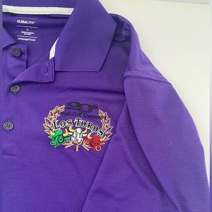 Adidas Climalite Golf Shirt Tequila CAZADORES by Los Toros Purple Size L